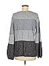 Soho 100% Acrylic Color Block Gray Blue Pullover Sweater Size M - photo 2