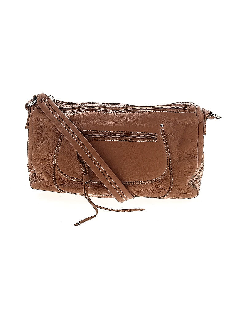 Stone Mountain 100% Leather Brown Leather Crossbody Bag One size - photo 1