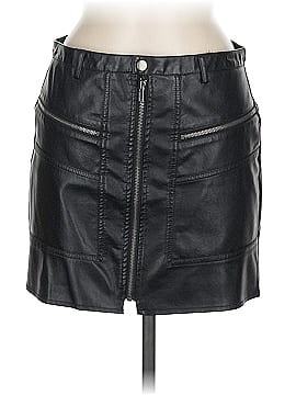 Altar'd State 100% Polyurethane Black Faux Leather Skirt Size 9