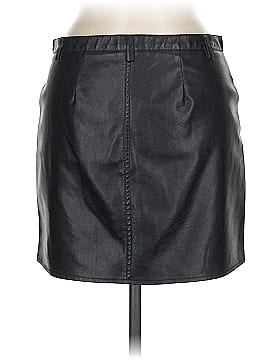 Altar'd State 100% Polyurethane Black Faux Leather Skirt Size 9