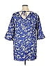 Ellos 100% Polyester Blue Short Sleeve Blouse Size 14 - photo 2