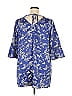 Ellos 100% Polyester Blue Short Sleeve Blouse Size 16 - photo 2