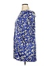 Ellos 100% Polyester Blue Short Sleeve Blouse Size 14 - photo 5