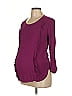 Old Navy - Maternity 100% Viscose Burgundy 3/4 Sleeve Blouse Size L - photo 1