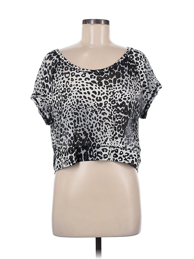 Pre-owned Express Short Sleeve T-shirt In Silver