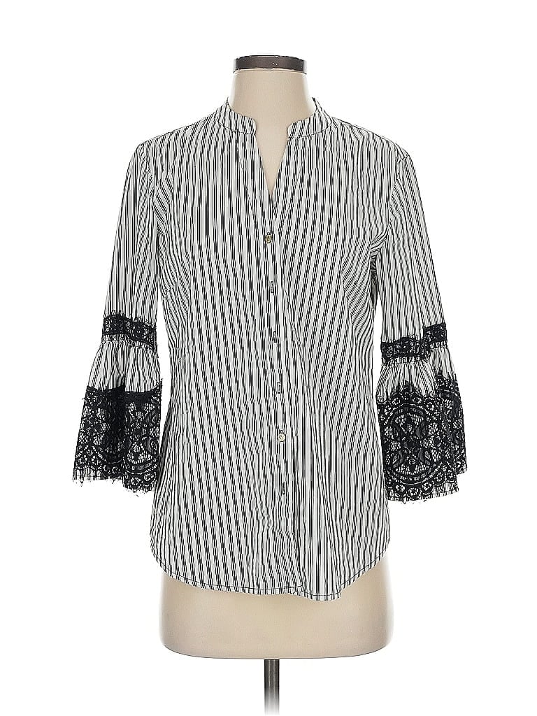 Pre-owned Anne Klein 3/4 Sleeve Blouse In Gray