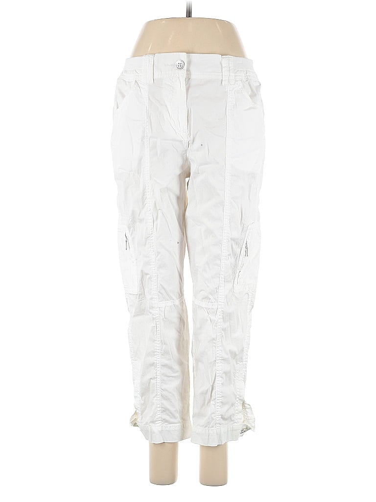 Pre-owned Chico's Cargo Pants In White