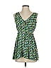 Max Studio Print Green Casual Dress Size S - photo 1