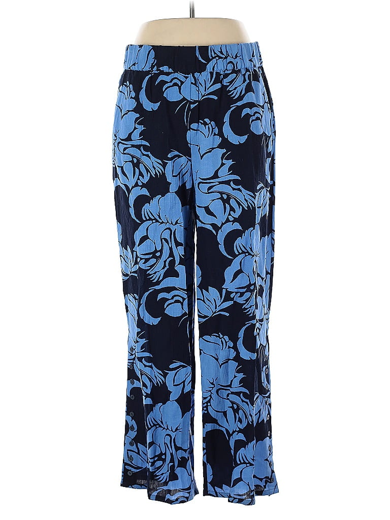 Soft Surroundings Print Blue Casual Pants Size L 69 off ThredUp