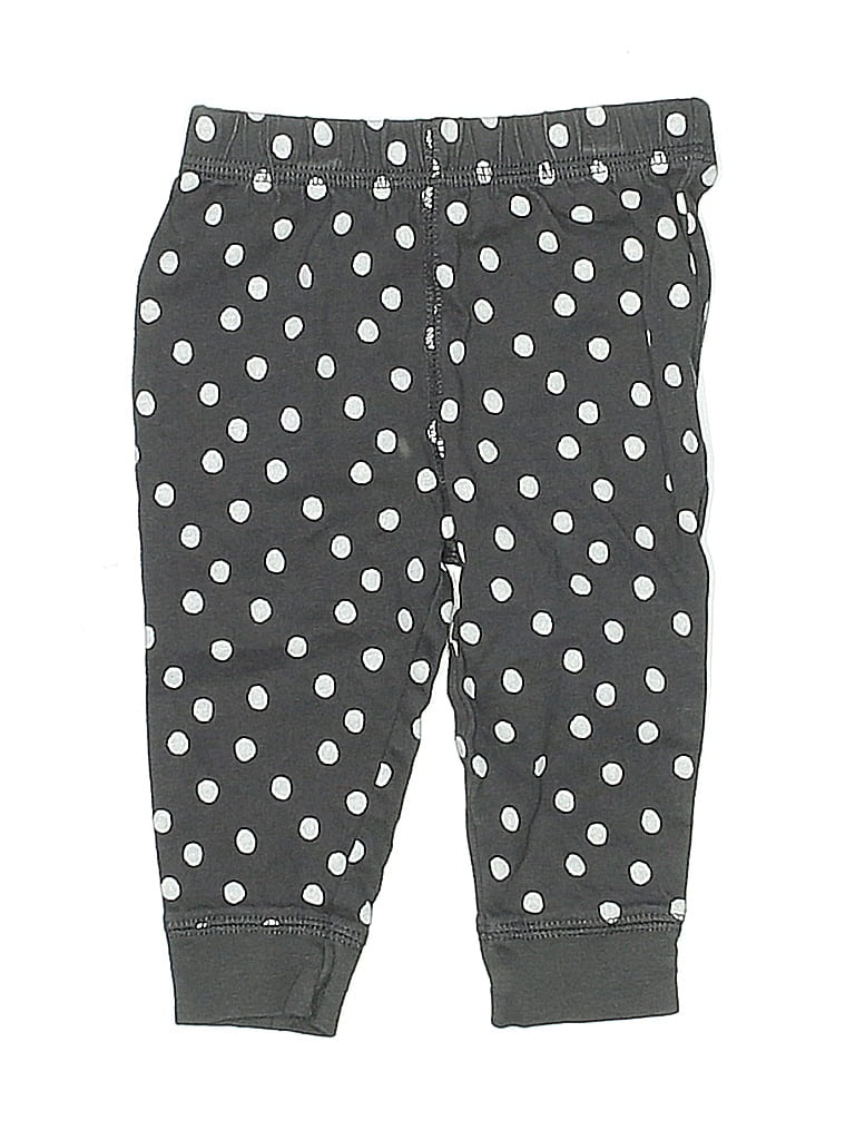 Jumping Beans 100% Cotton Polka Dots Gray Casual Pants 6-9 MO / 9 MO - photo 1