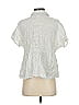 Catherine Malandrino 100% Linen Gray Short Sleeve Blouse Size S - photo 2