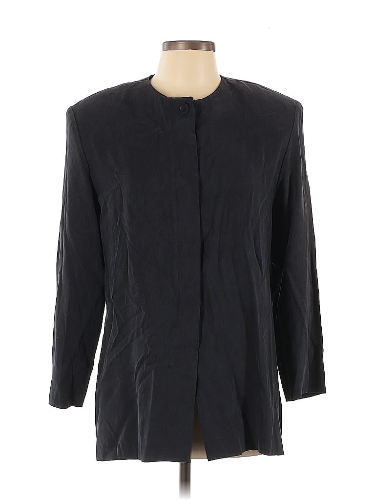 Pre-owned Ellen Figg Woman Long Sleeve Blouse In Black