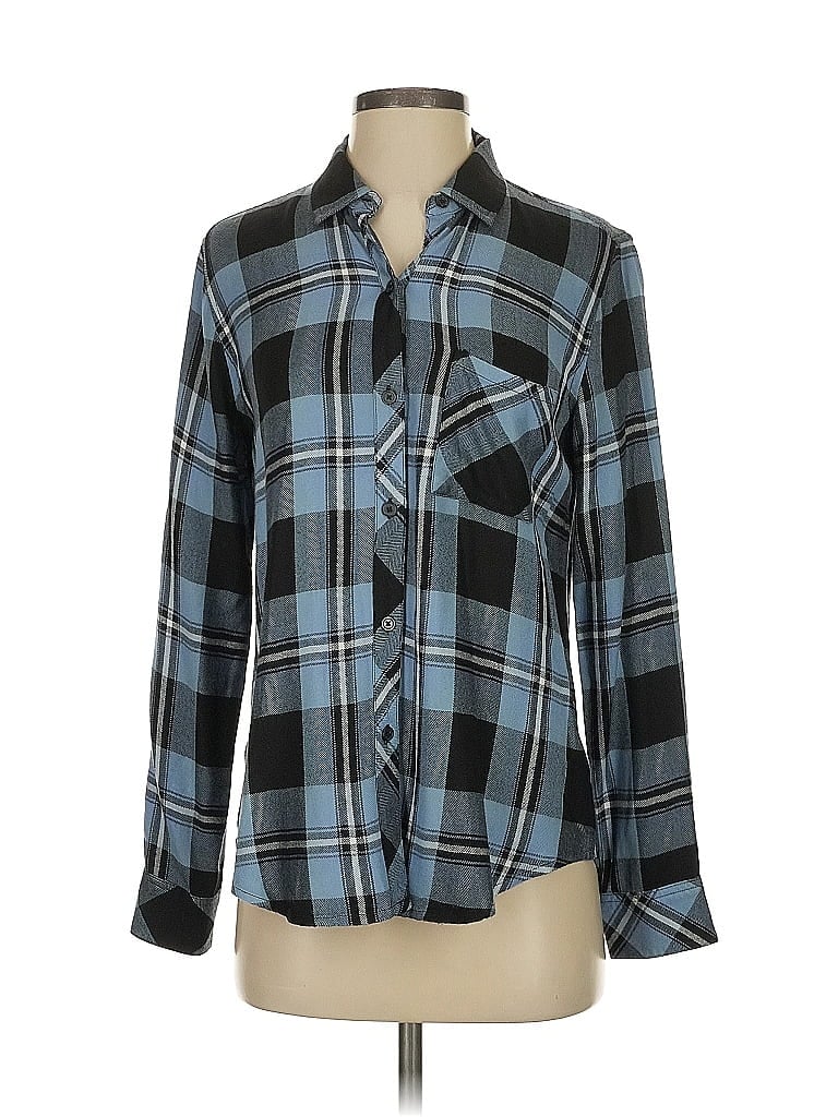 Pre-owned Rails Long Sleeve Button Down Shirt In Blue