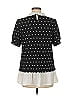 Adrianna Papell Polka Dots Black Short Sleeve Blouse Size M - photo 2