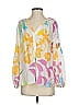 Tanya Taylor Yellow Long Sleeve Silk Top Size 2 - photo 1