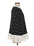 Adrianna Papell Polka Dots Black Short Sleeve Blouse Size M - photo 4