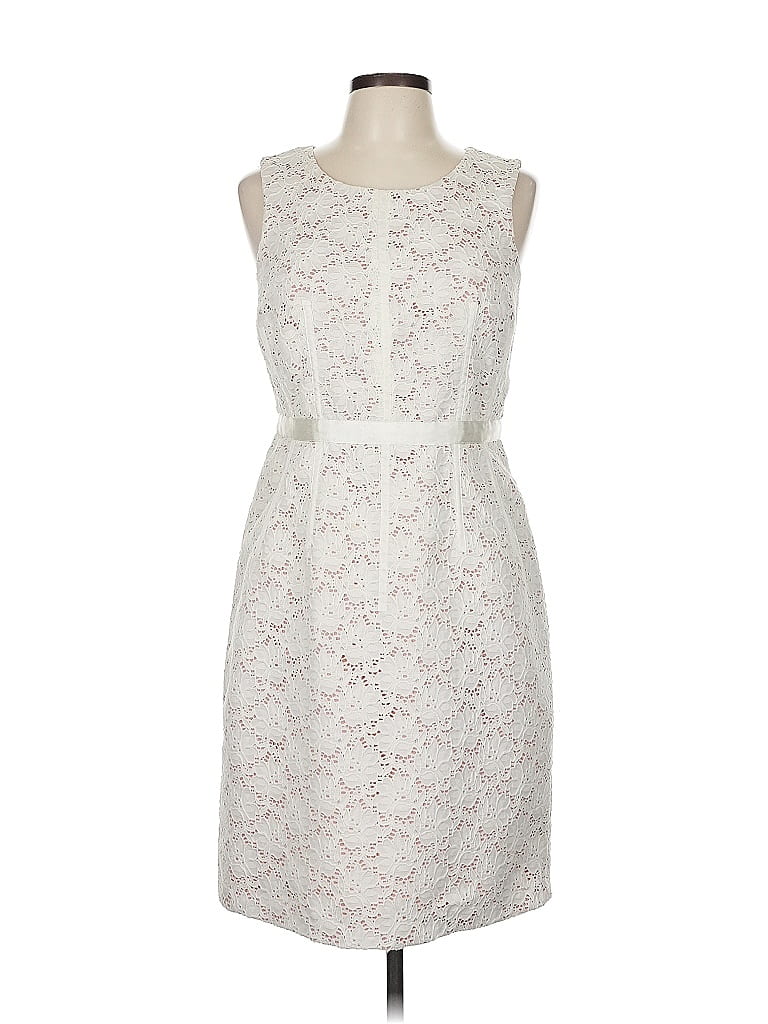Pre-owned Oleg Cassini Cocktail Dress In White