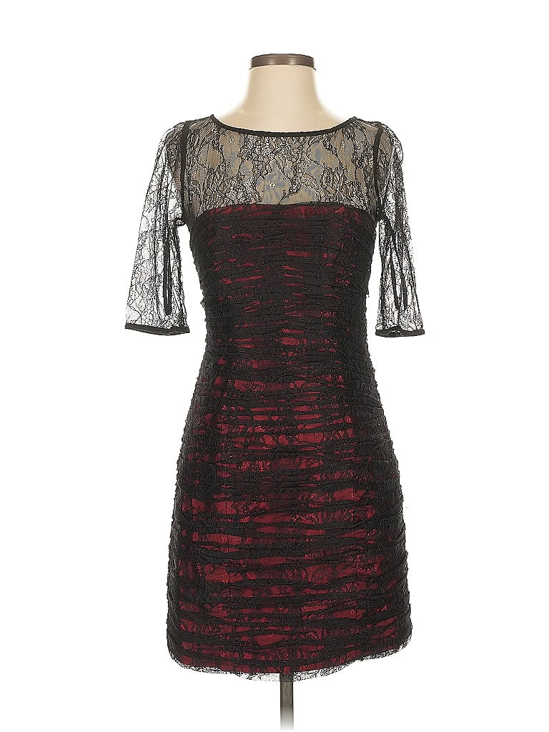ML Monique Lhuillier 100% Acetate Tweed Black Cocktail Dress Size 2 - photo 1