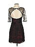 ML Monique Lhuillier 100% Acetate Tweed Black Cocktail Dress Size 2 - photo 2