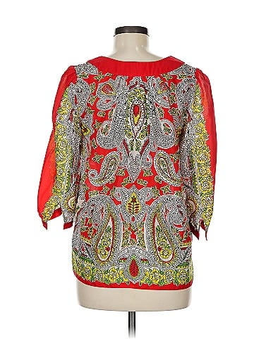 Tibi 3/4 Sleeve Silk Top (view 2)