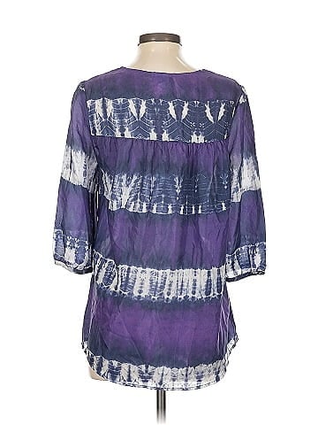 Calypso St. Barth 3/4 Sleeve Silk Top (view 2)