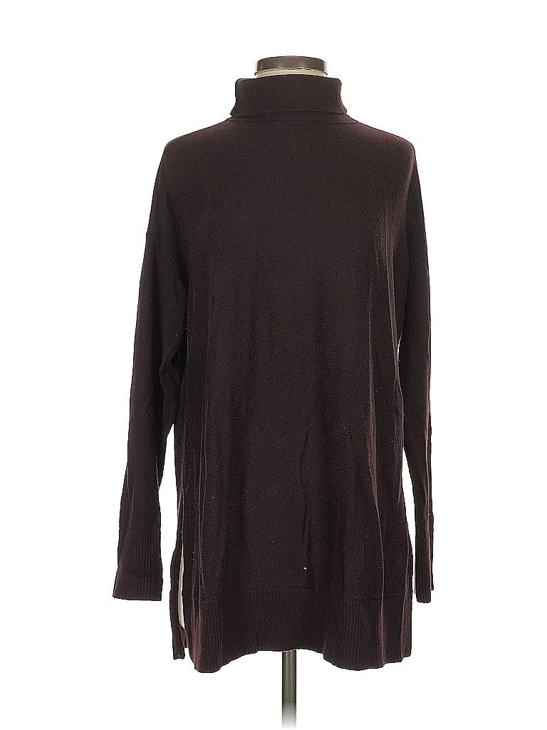 Pre-owned Ann Taylor Loft Turtleneck Sweater In Burgundy