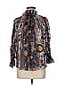 Amelia Toro 100% Silk Gray 3/4 Sleeve Silk Top Size 6 - photo 1