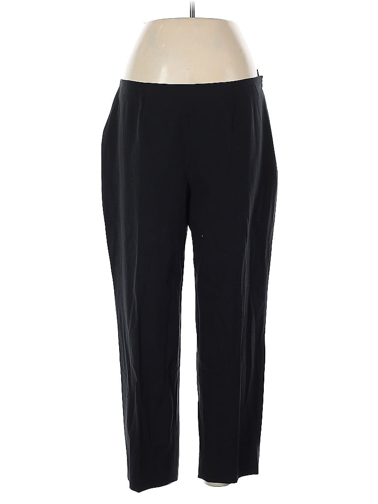 Piazza Sempione Solid Black Active Pants Size EU (IT) 48 / US 12 - photo 1