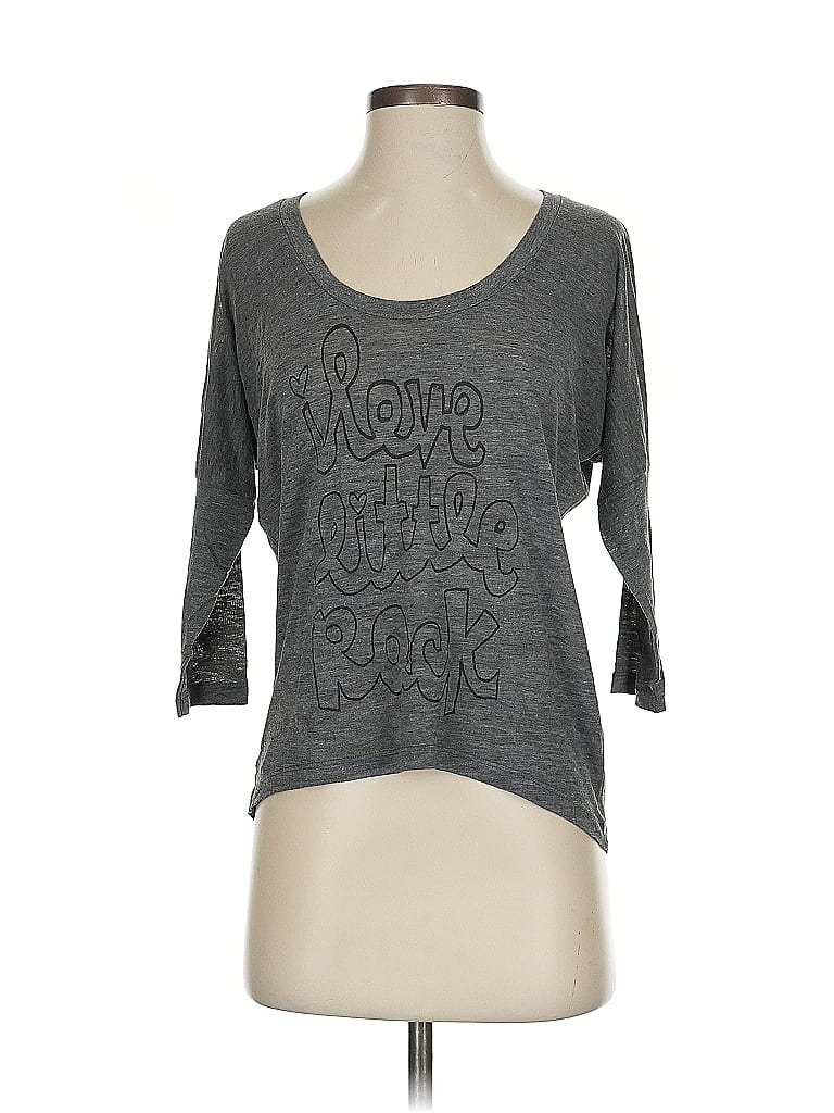 ALTERNATIVE Gray 3/4 Sleeve T-Shirt Size S - photo 1