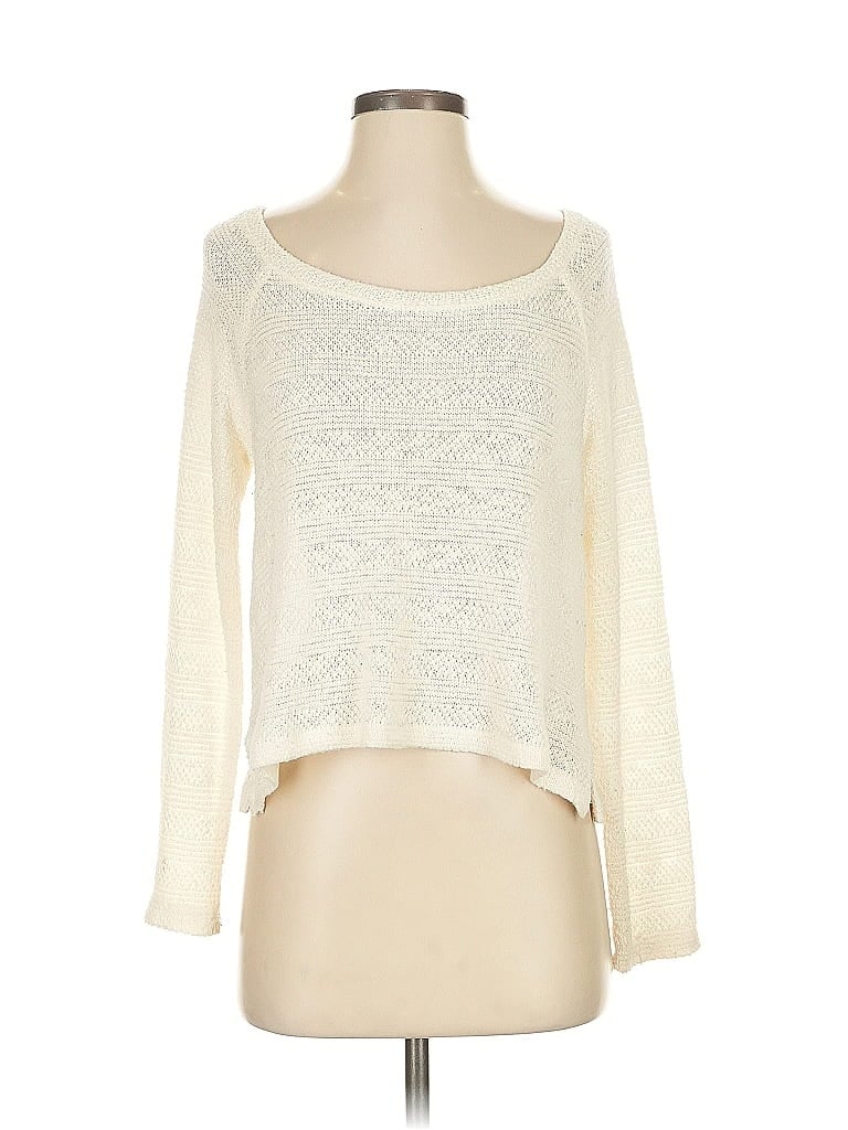 Pre-owned Splendid Pullover Sweater In White