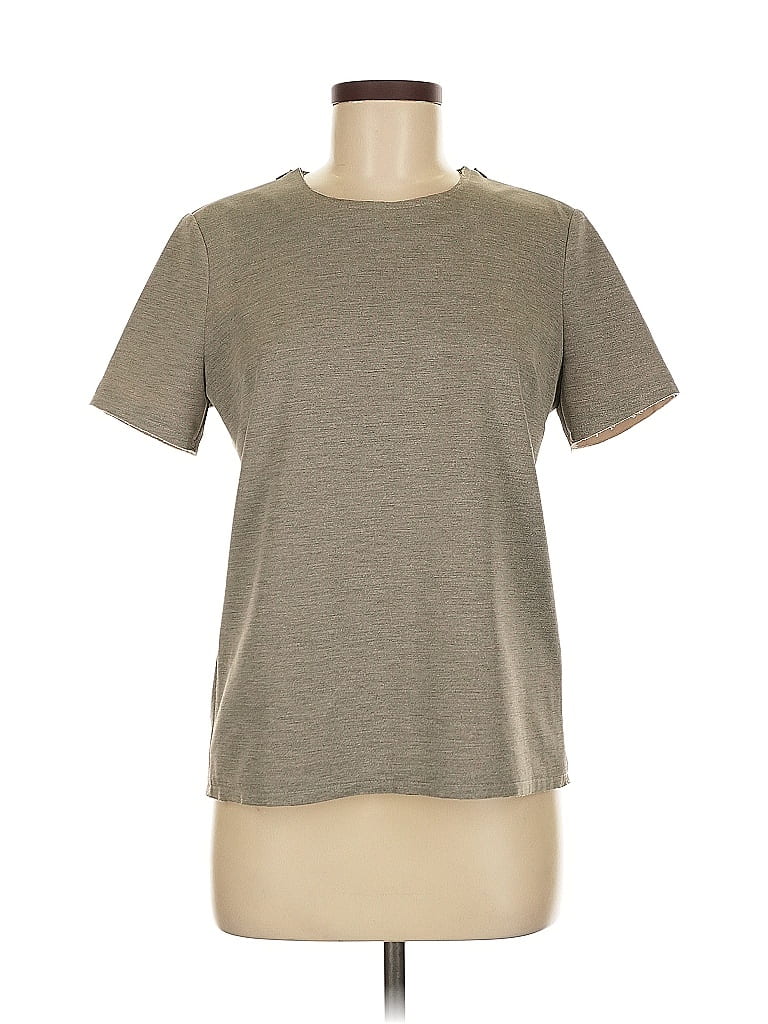 Click to view more detailed imagery on our partner's website Pre-owned Aggi By Halewski Short Sleeve Top Gray Crew Neck Tops