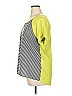 Chaus 100% Polyester Stripes Green Short Sleeve Top Size XL - photo 5