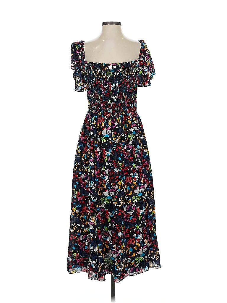 Tanya Taylor 100% Silk Floral Black Cocktail Dress Size S - photo 1