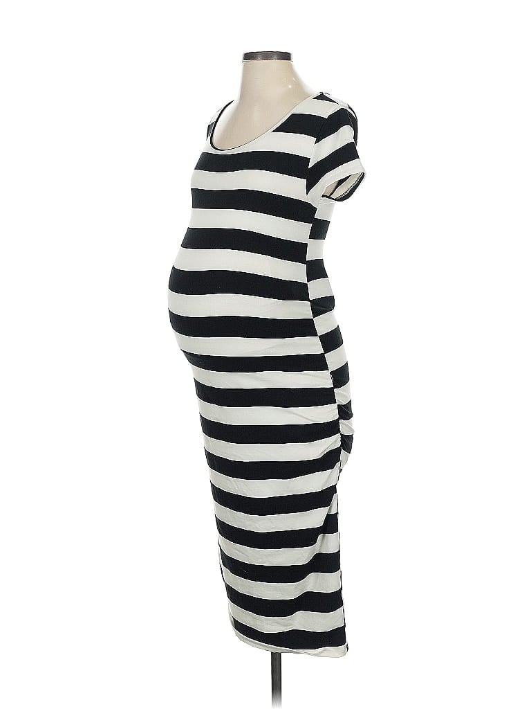 Isabel Maternity Stripes Ivory Casual Dress Size XS - photo 1