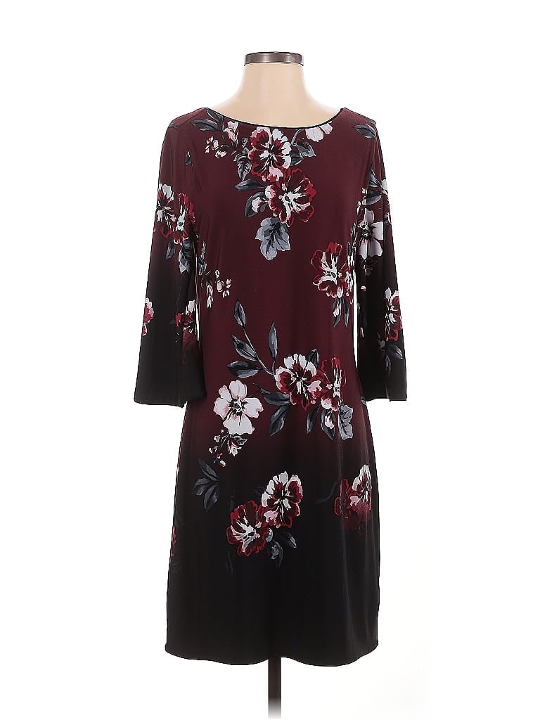 Pre-owned Unbranded Casual Dress In Burgundy