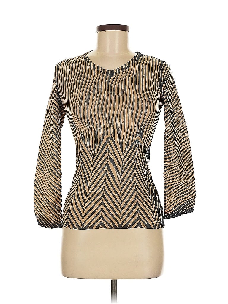 Just Cavalli 100% Polyester Gold Blue Pullover Sweater Size EU (IT) 42 / US 6 - photo 1