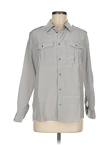 Nili Lotan Long Sleeve Silk Top (view 1)
