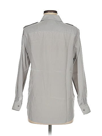 Nili Lotan Long Sleeve Silk Top (view 2)
