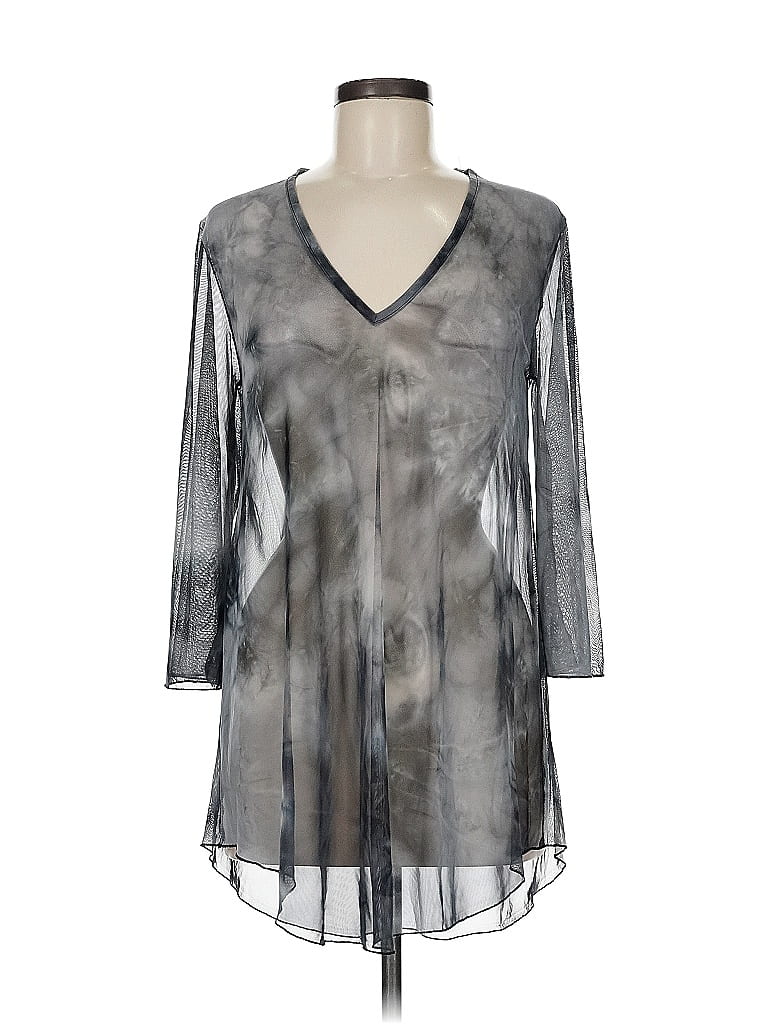 Pre-owned Jordan Taylor 3/4 Sleeve Blouse In Gray