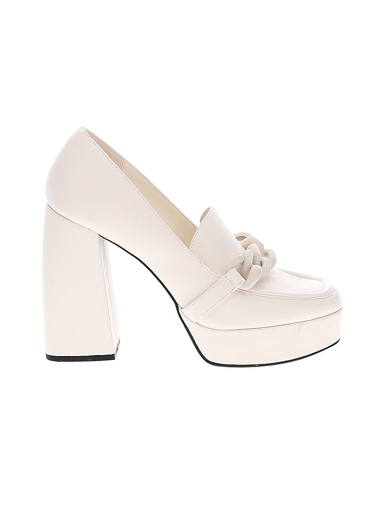 Open Edit Ivory White Heels Size 9 - photo 1