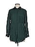 Haute Hippie 100% Silk Green Long Sleeve Silk Top Size M - photo 1