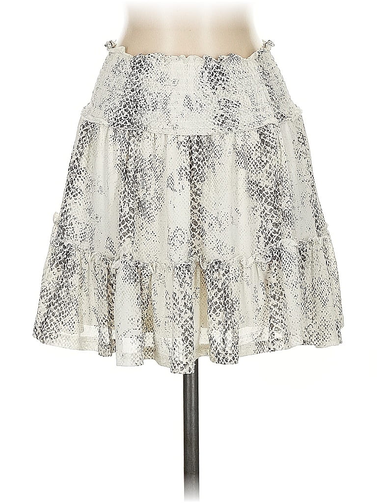 Peach Love Cream California Print Ivory Casual Skirt Size S - photo 1