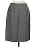 Albert Nipon 100% Wool Chevron-herringbone Gray Wool Skirt Size 8 - photo 1