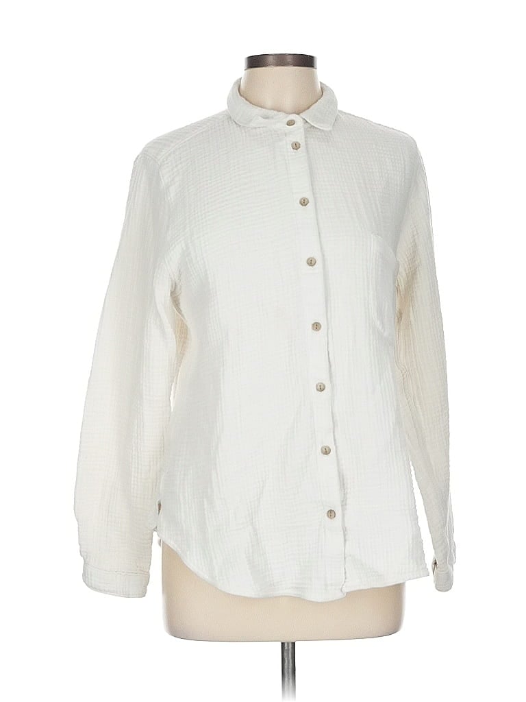 Pre-owned Assorted Brands Long Sleeve Button Down Shirt In White