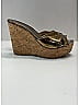 Jimmy Choo 100% Leather Gold Perfume Metallic Leather Cork Wedges Size EU 38 1/2 - photo 10
