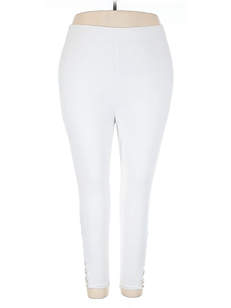 Roaman's White Active Pants Size 22 - photo 1