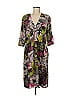 ETRO 100% Silk Print Purple Gray Casual Dress Size EU (IT) 46 / US 10 - photo 1