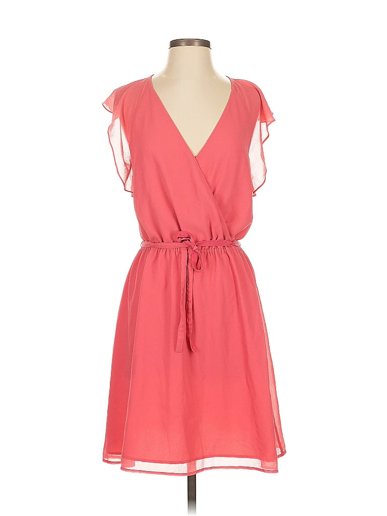 Armani Exchange 100% Polyester Solid Pink Casual Dress Size 4 - photo 1