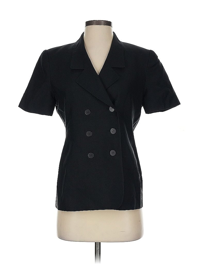 Click to view more detailed imagery on our partner's website Pre-owned Kasper A.s.l. Silk Blazer Jacket In Black