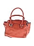 London Fog Solid Orange Leather Shoulder Bag One size - photo 3